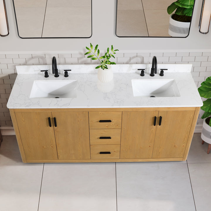 Perla 72" Double Bathroom Vanity