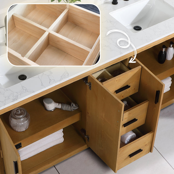 Perla 72" Double Bathroom Vanity