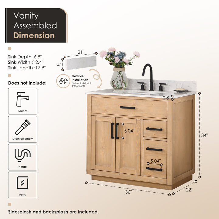 Gavino 36" Single Bathroom Vanity