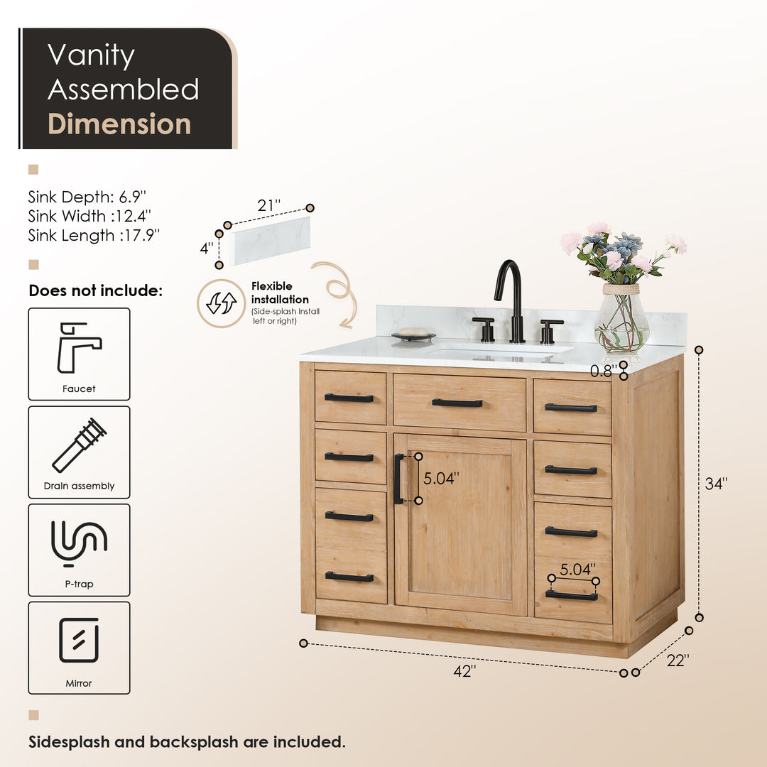 Gavino 42" Single Bathroom Vanity