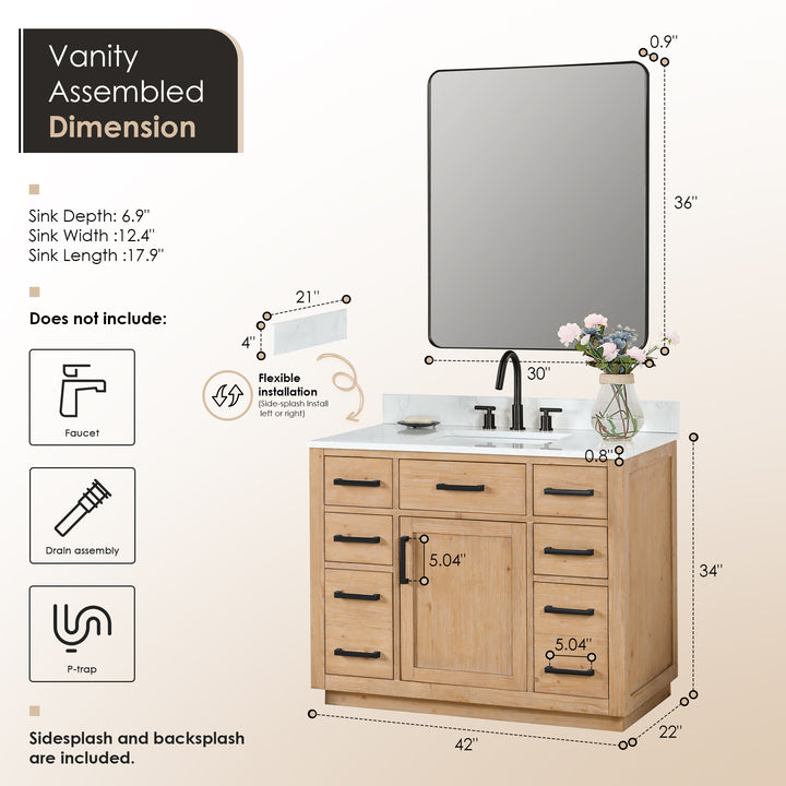 Gavino 42" Single Bathroom Vanity