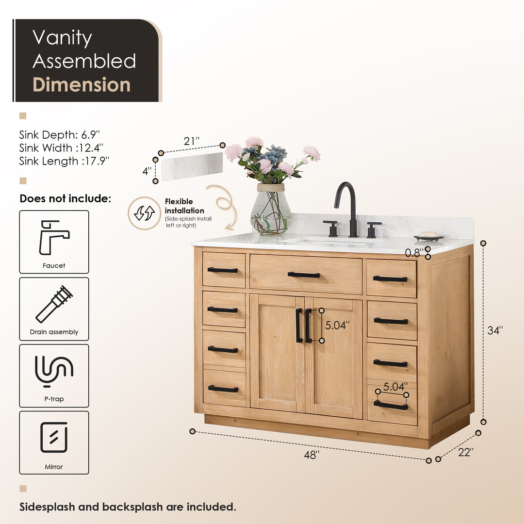 Gavino 48" Single Bathroom Vanity