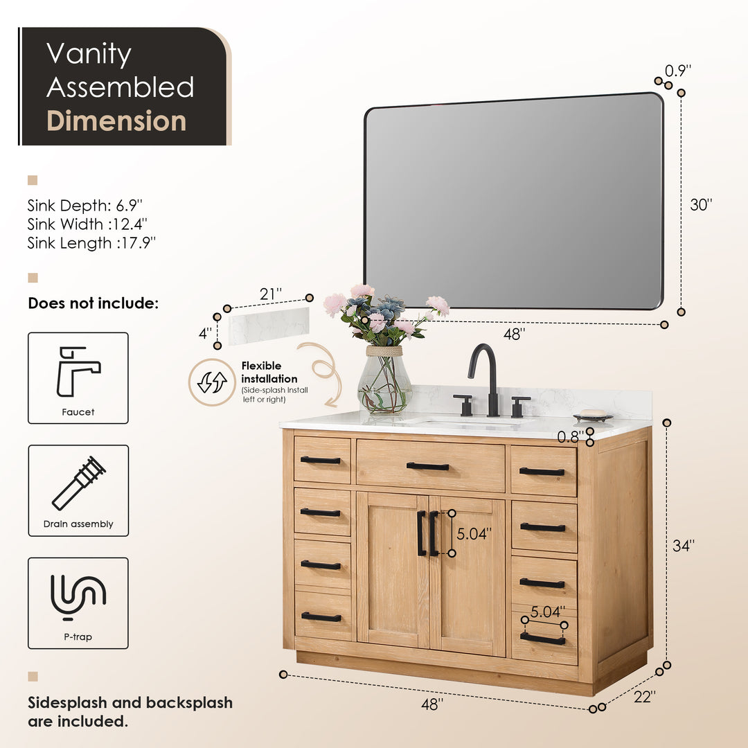 Gavino 48" Single Bathroom Vanity