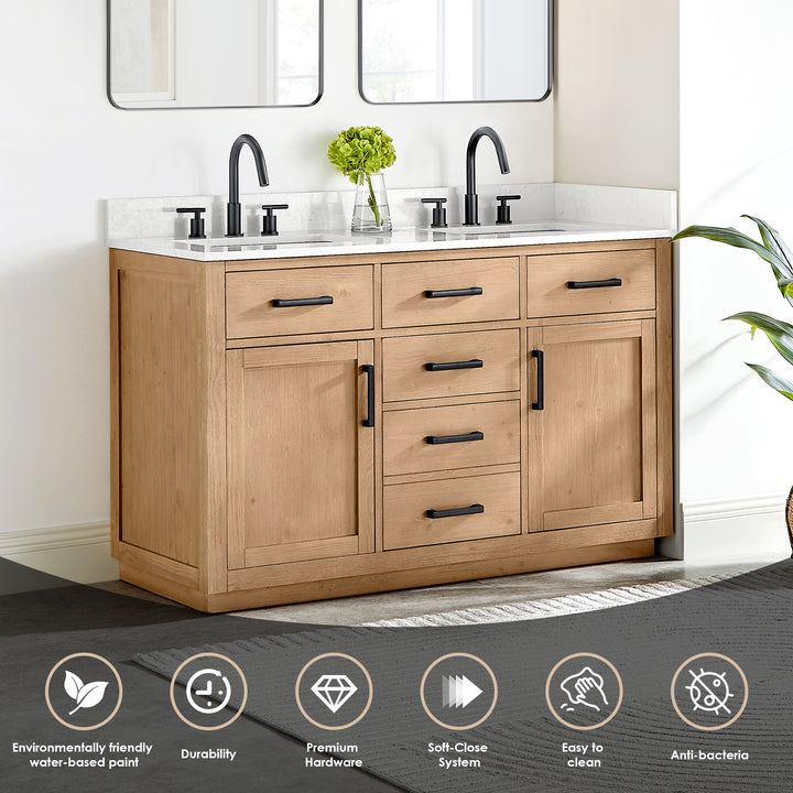 Gavino 54" Double Bathroom Vanity