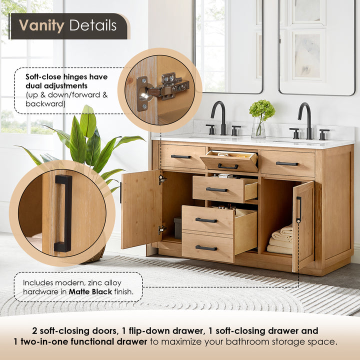 Gavino 54" Double Bathroom Vanity
