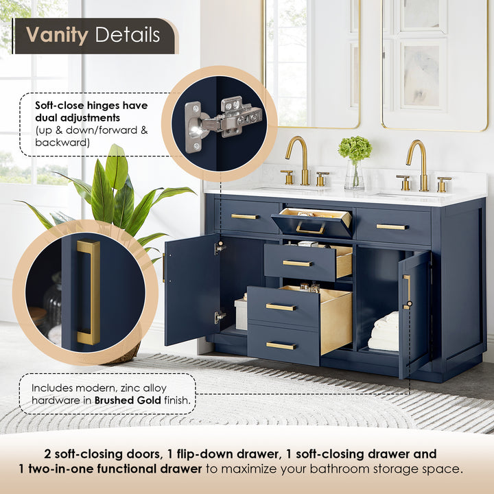 Gavino 54" Double Bathroom Vanity