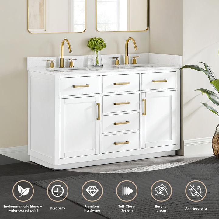 Gavino 54" Double Bathroom Vanity