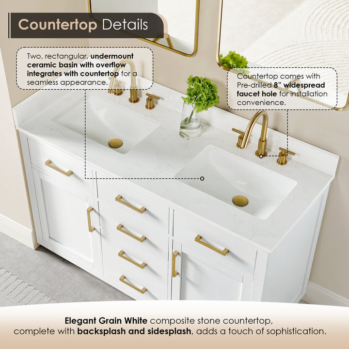 Gavino 54" Double Bathroom Vanity