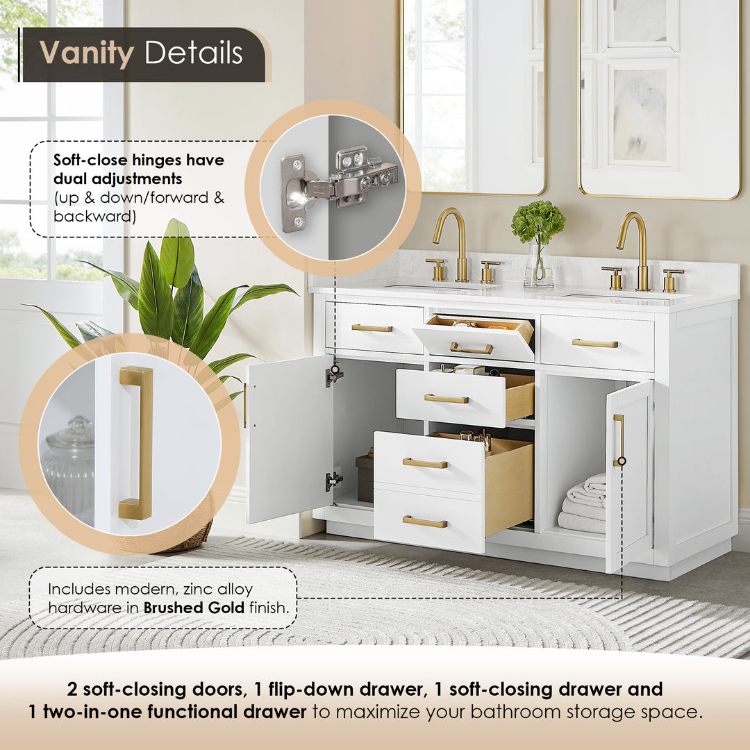 Gavino 54" Double Bathroom Vanity
