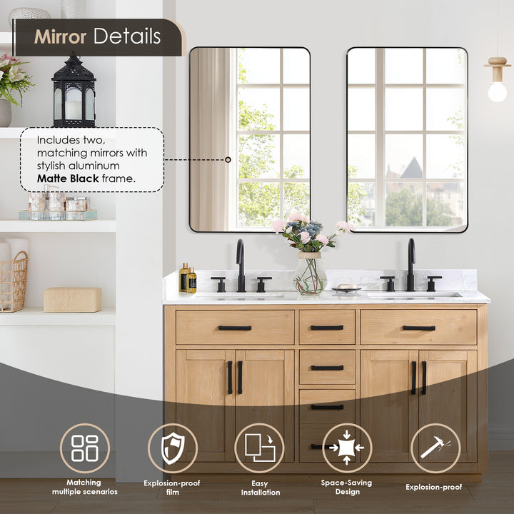 Gavino 60" Double Bathroom Vanity