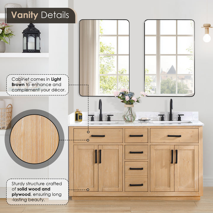 Gavino 60" Double Bathroom Vanity