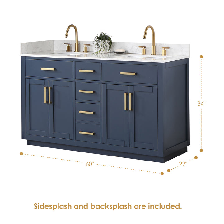 Gavino 60" Double Bathroom Vanity