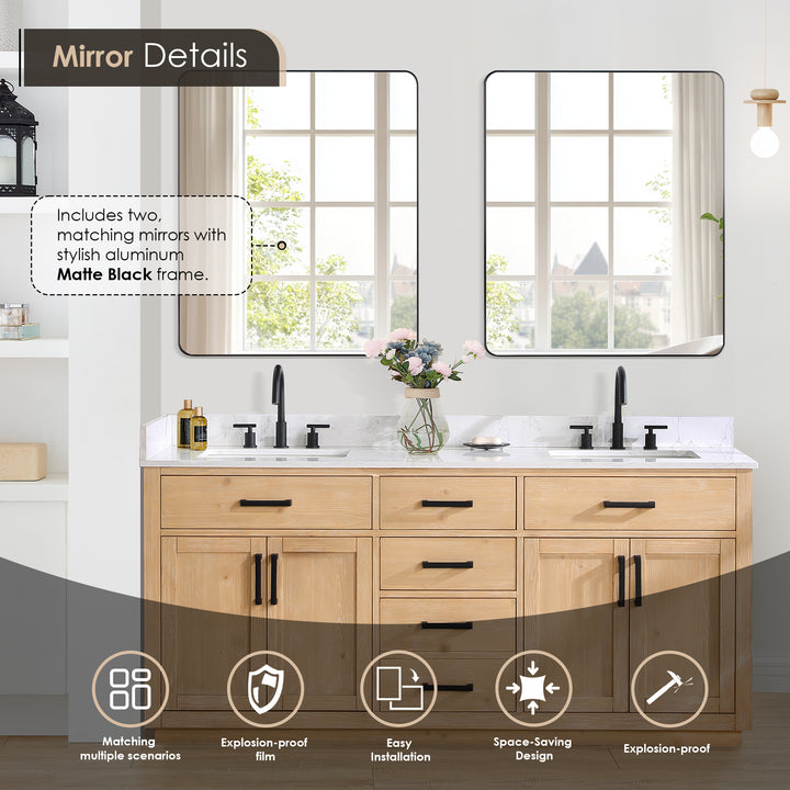 Gavino 72" Double Bathroom Vanity