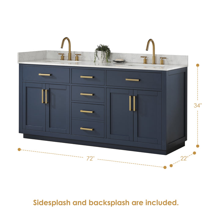 Gavino 72" Double Bathroom Vanity