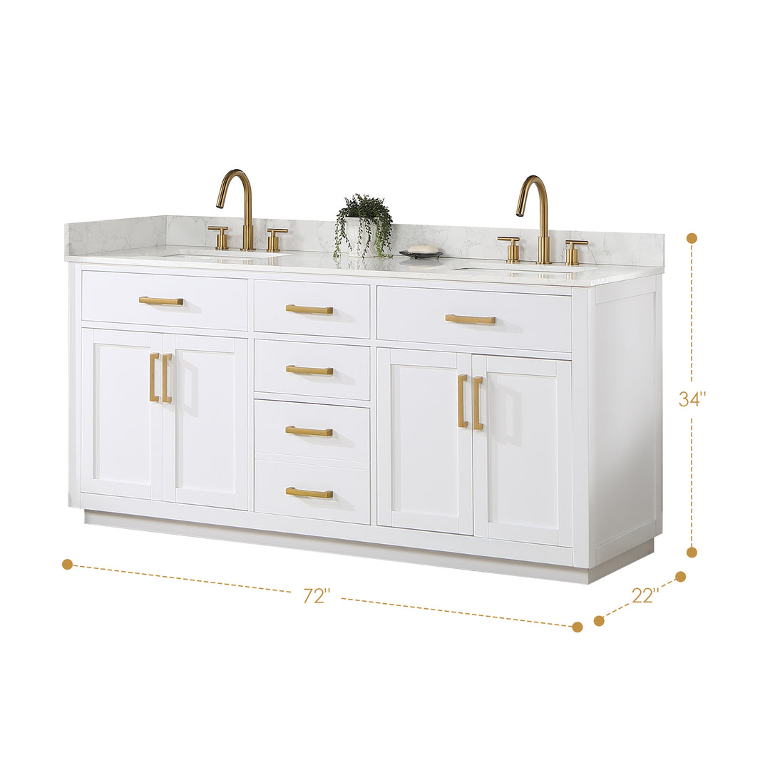 Gavino 72" Double Bathroom Vanity