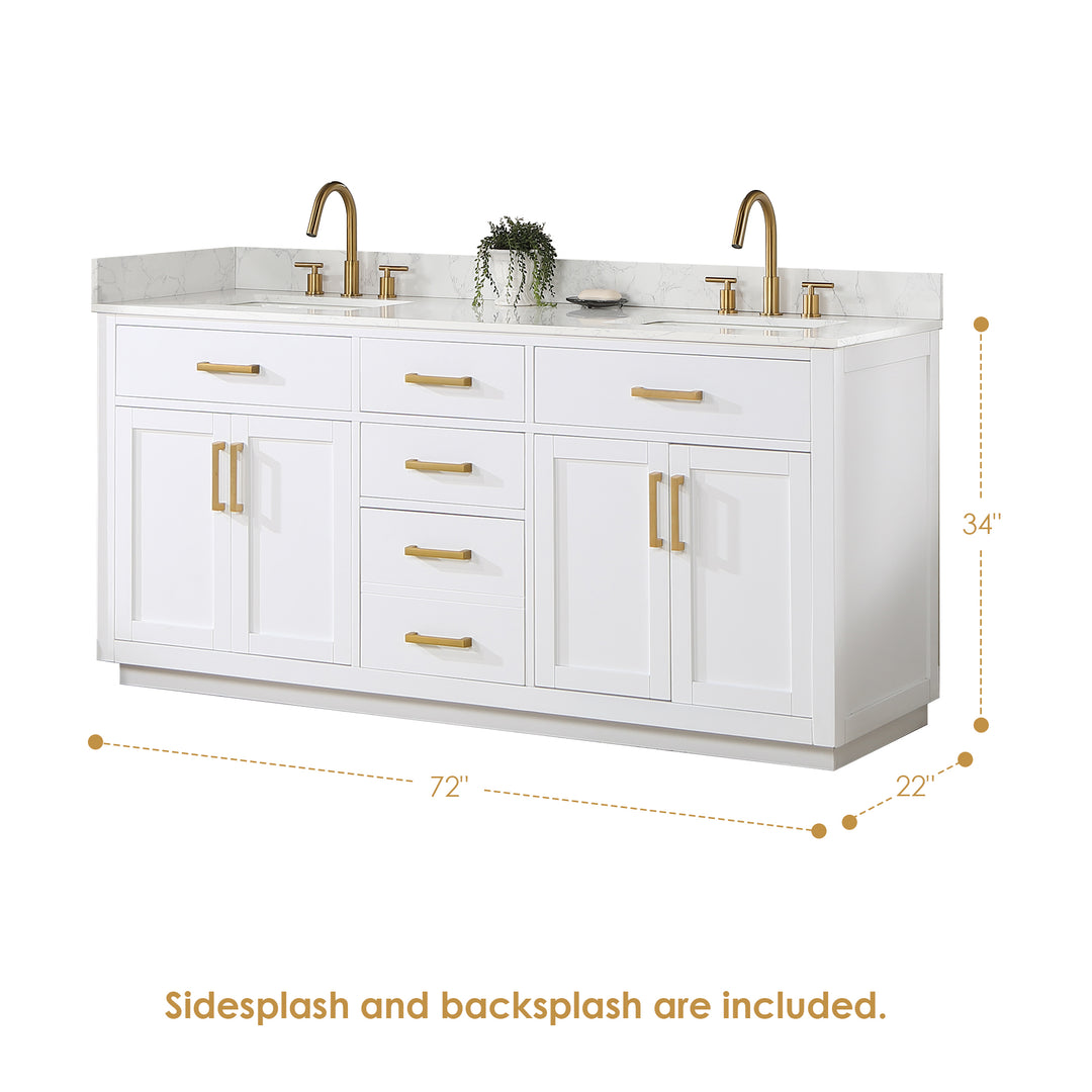 Gavino 72" Double Bathroom Vanity
