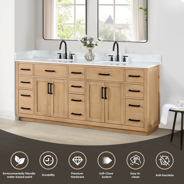 Gavino 84" Double Bathroom Vanity