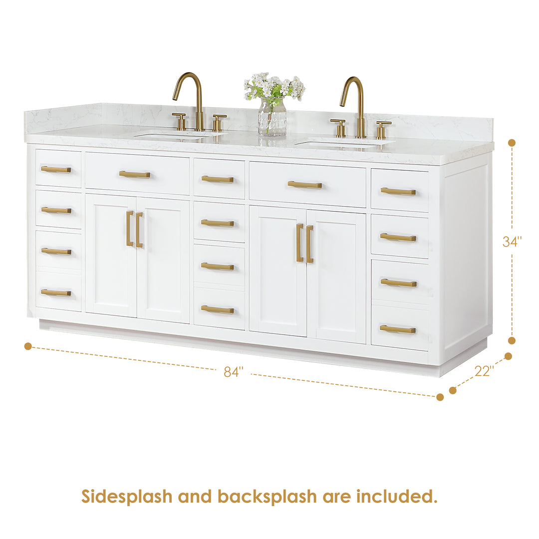 Gavino 84" Double Bathroom Vanity