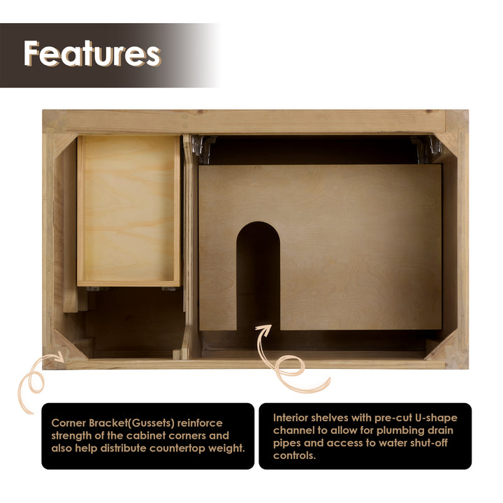 Laurel 36" Single Bathroom Cabinet Vanity