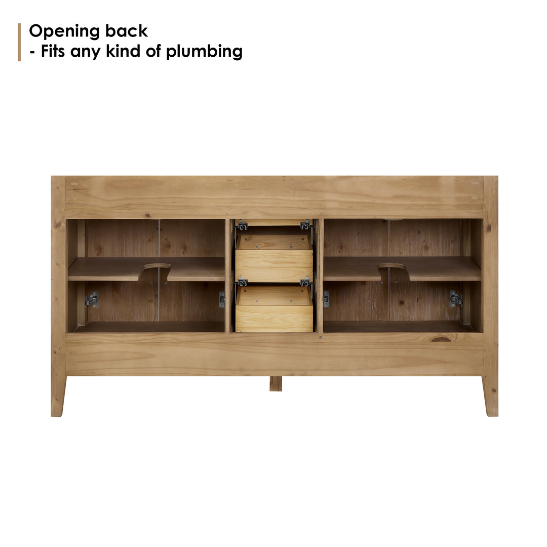 Laurel 60" Double Bathroom Cabinet Vanity