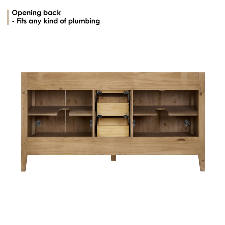 Laurel 60" Double Bathroom Cabinet Vanity