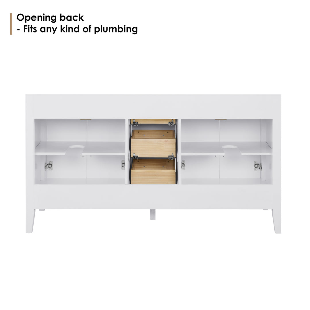 Laurel 60" Double Bathroom Cabinet Vanity