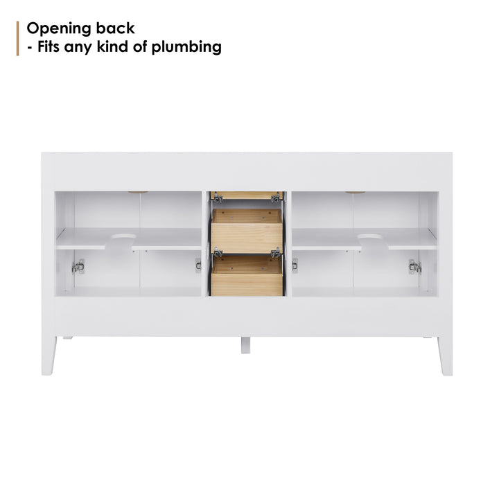 Laurel 60" Double Bathroom Cabinet Vanity