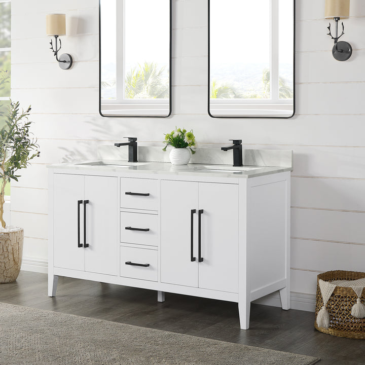 Laurel 60" Double Bathroom Cabinet Vanity