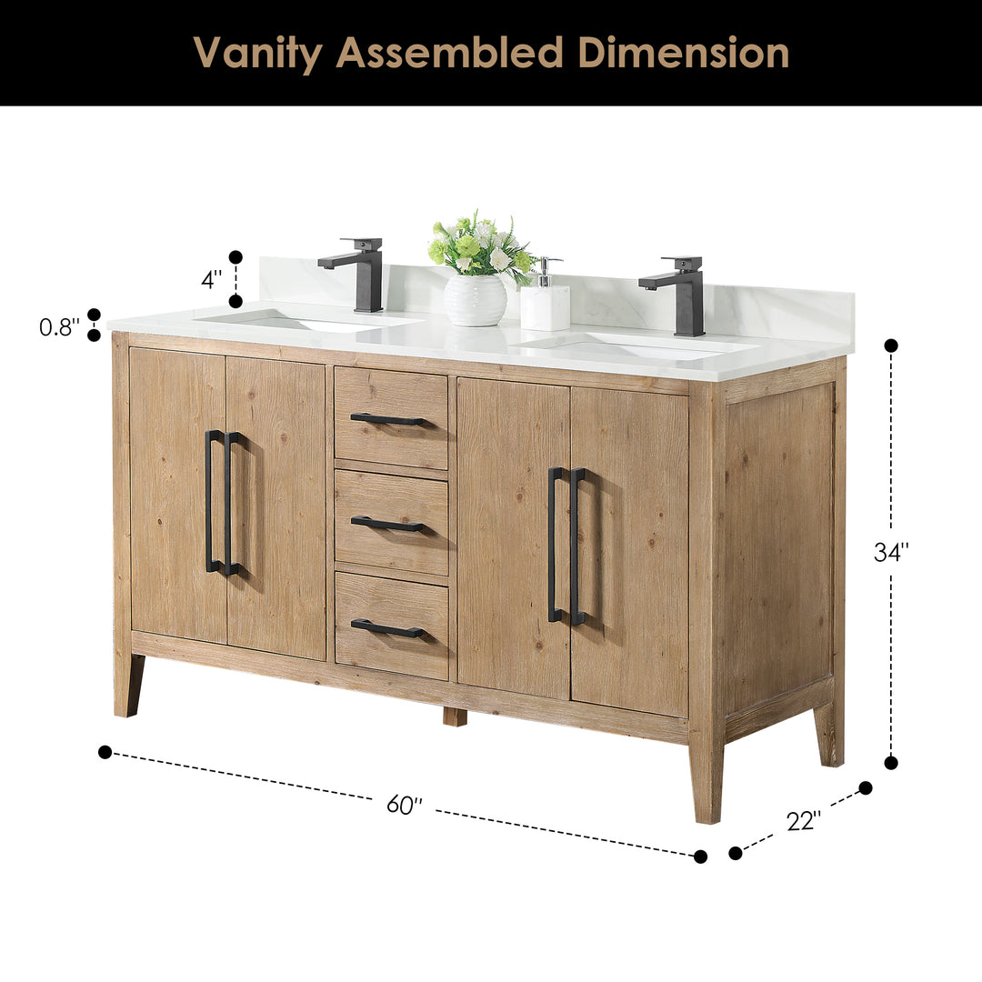 Laurel 60" Double Bathroom Vanity