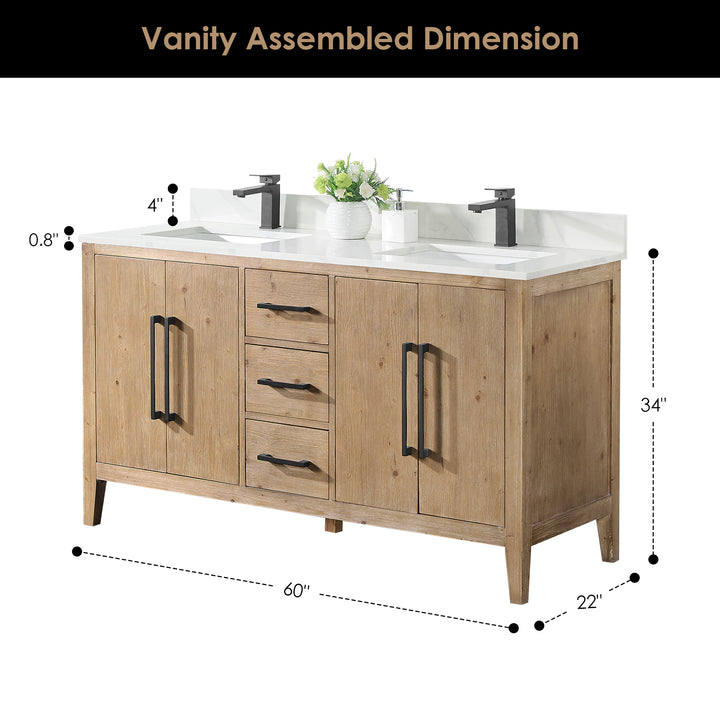 Laurel 60" Double Bathroom Vanity
