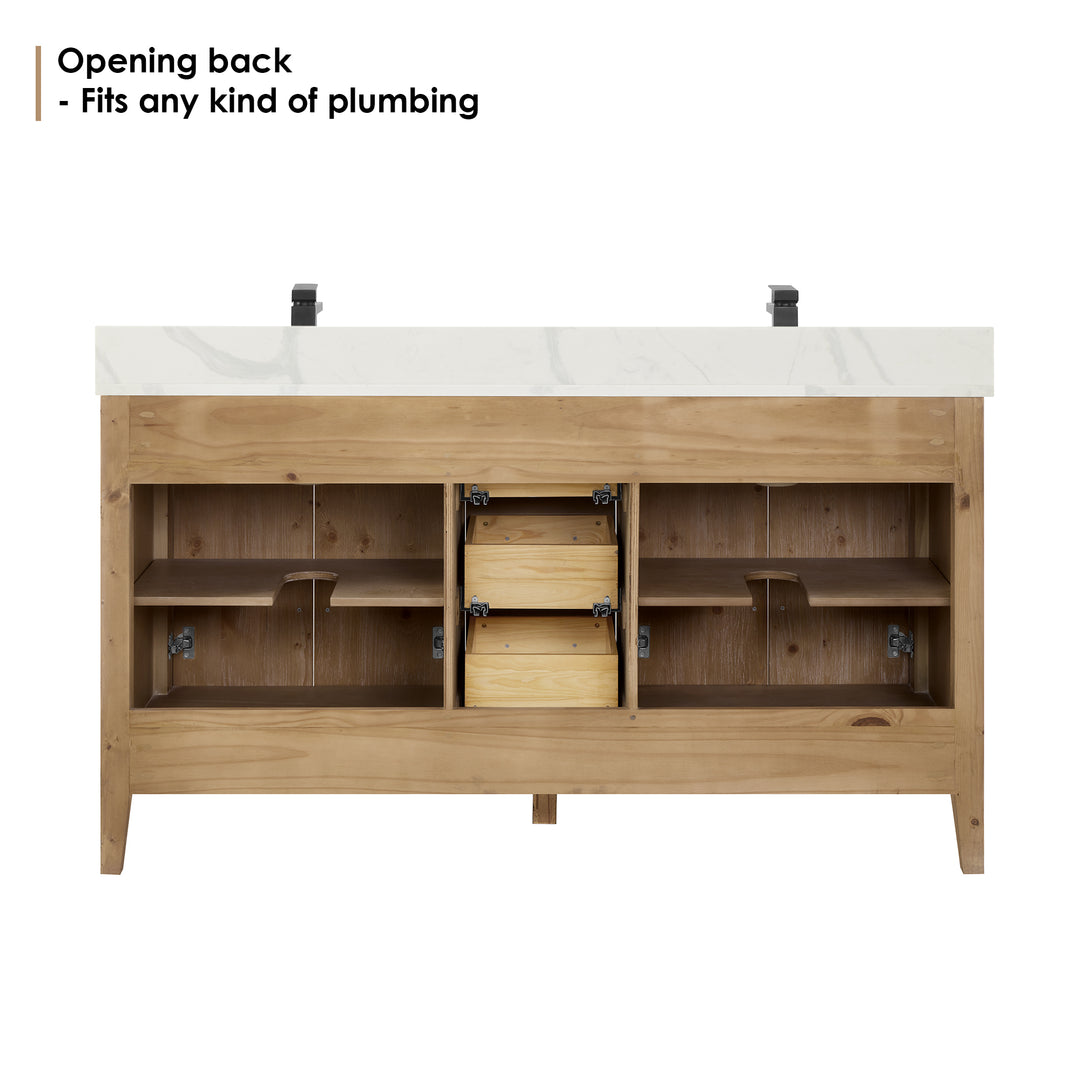 Laurel 60" Double Bathroom Vanity