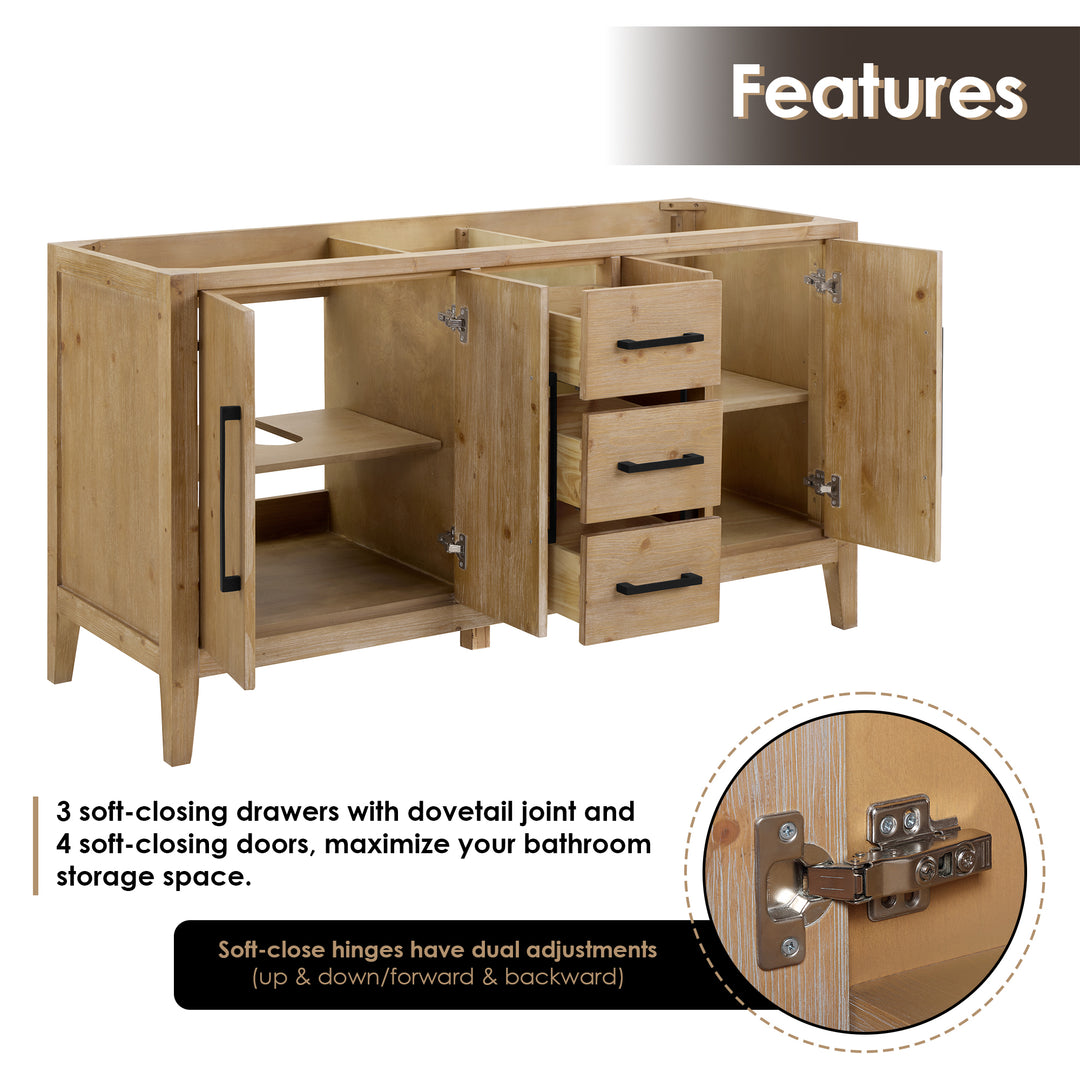 Laurel 60" Double Bathroom Vanity