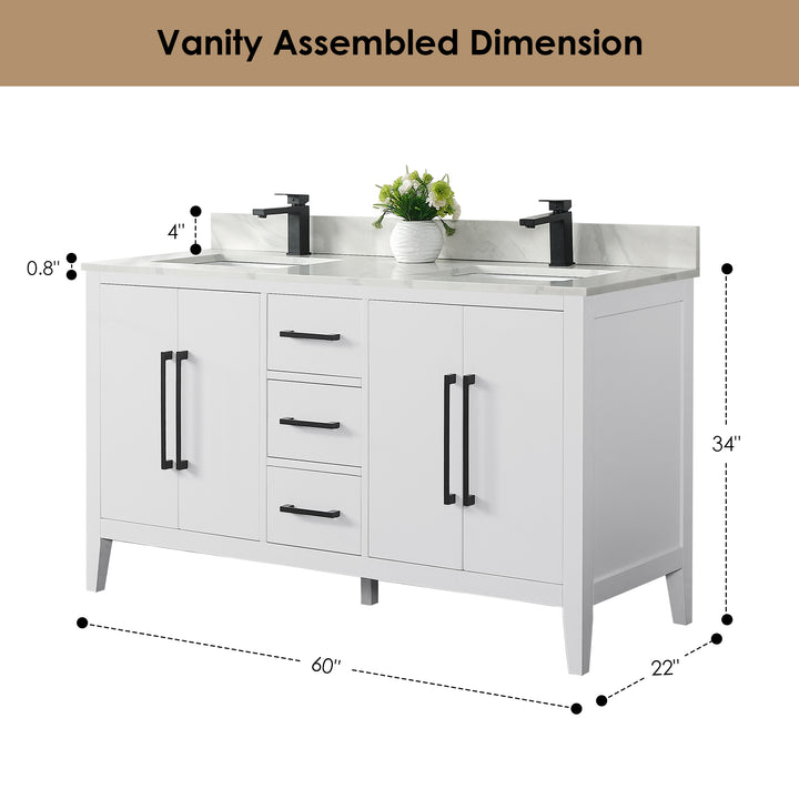 Laurel 60" Double Bathroom Vanity