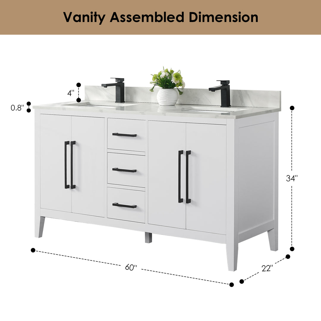 Laurel 60" Double Bathroom Vanity