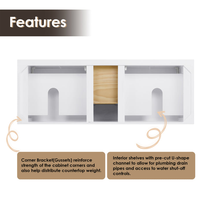 Laurel 60" Double Bathroom Vanity
