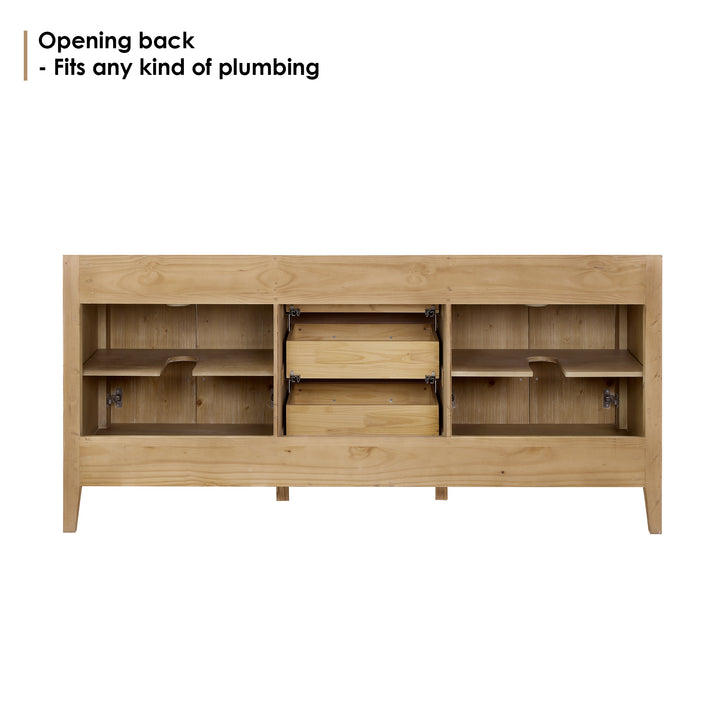 Laurel 72" Double Bathroom Cabinet Vanity