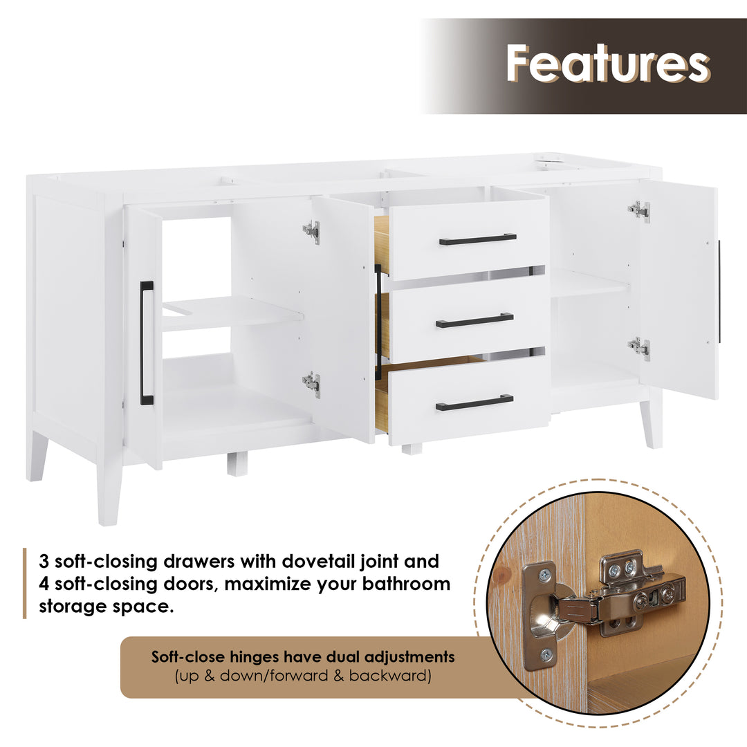 Laurel 72" Double Bathroom Vanity