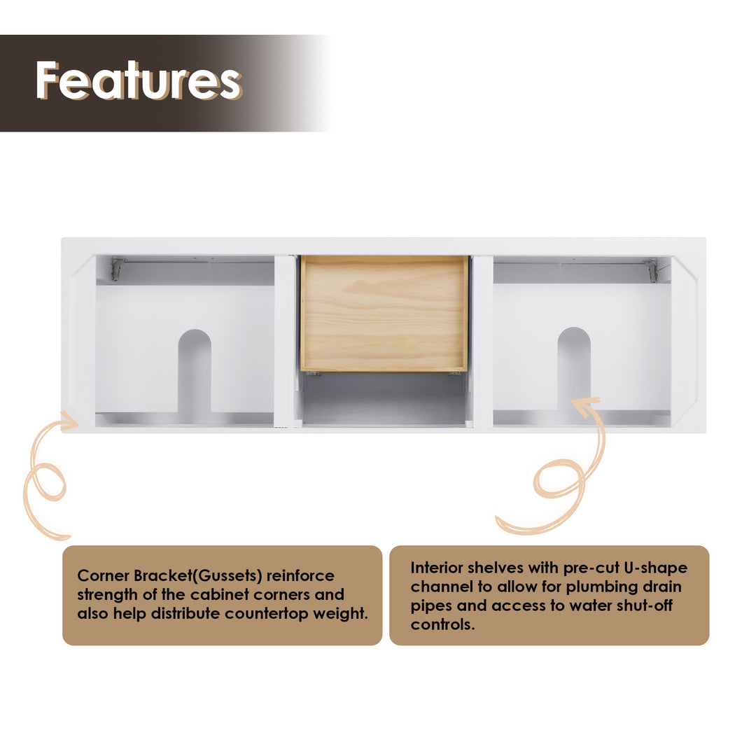 Laurel 72" Double Bathroom Vanity