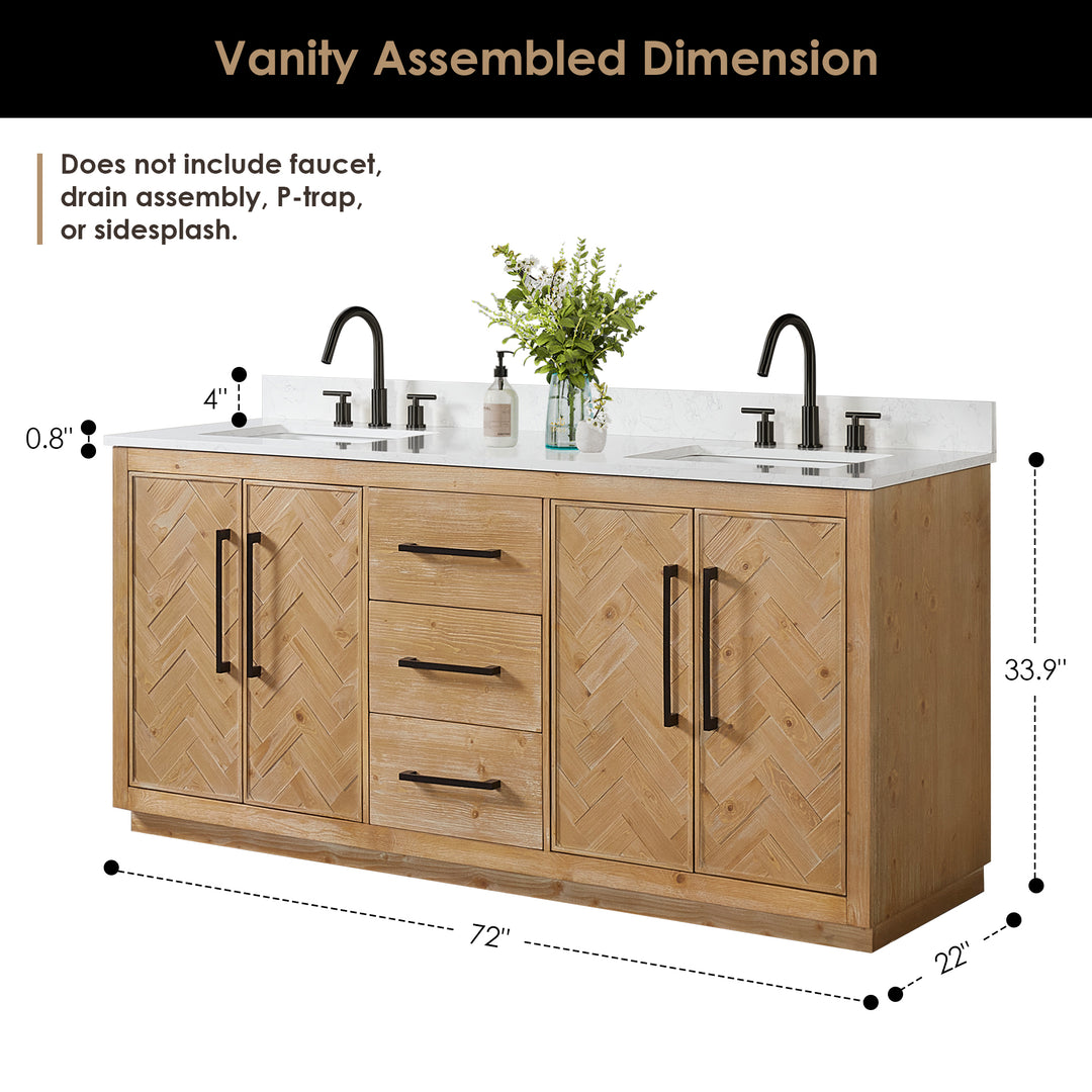 Bellavia 72" Double Bathroom Vanity