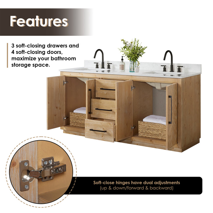 Bellavia 72" Double Bathroom Vanity