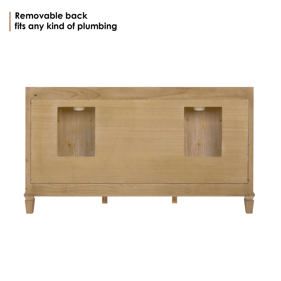 Solana 60" Double Bathroom Cabinet Vanity