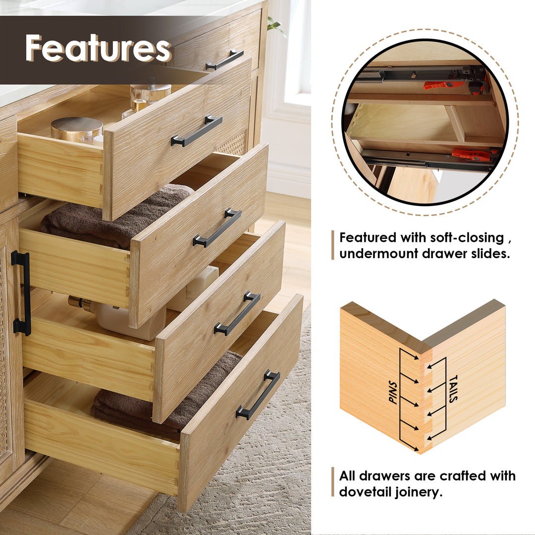 Solana 60" Double Bathroom Cabinet Vanity