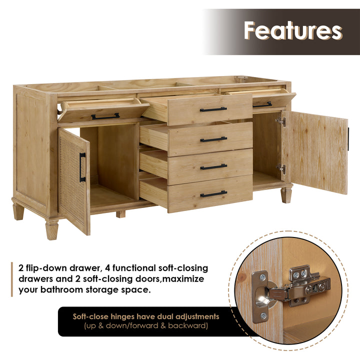 Solana 72" Double Bathroom Cabinet Vanity