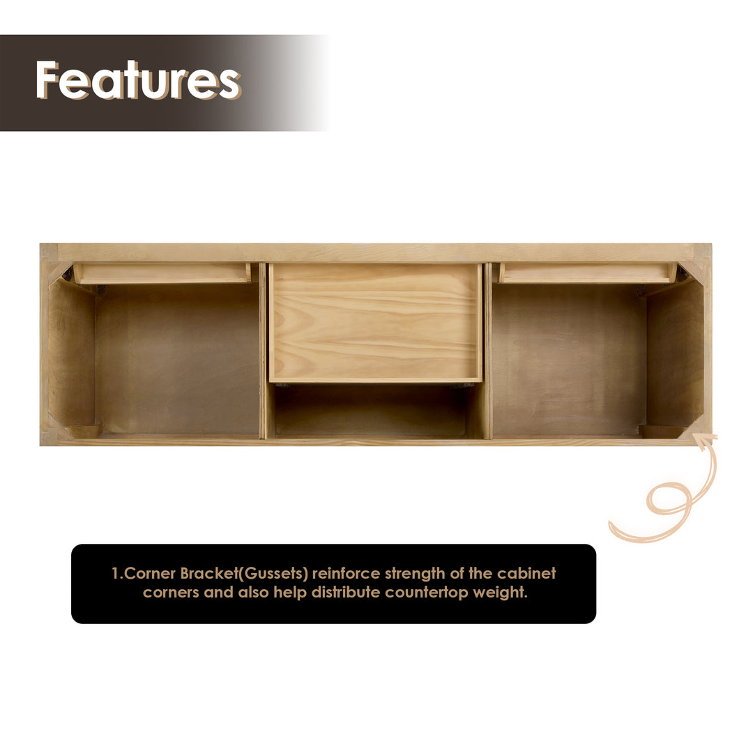 Solana 72" Double Bathroom Cabinet Vanity