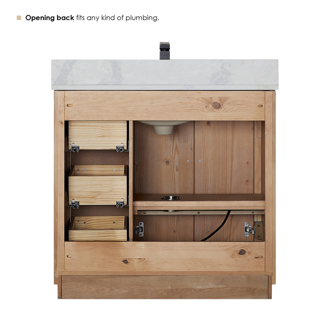 Floral 36" Single Bathroom Vanity