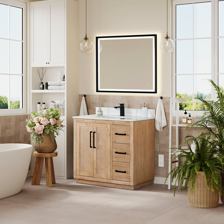 Floral 36" Single Bathroom Vanity