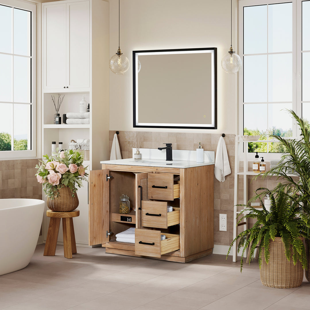 Floral 36" Single Bathroom Vanity