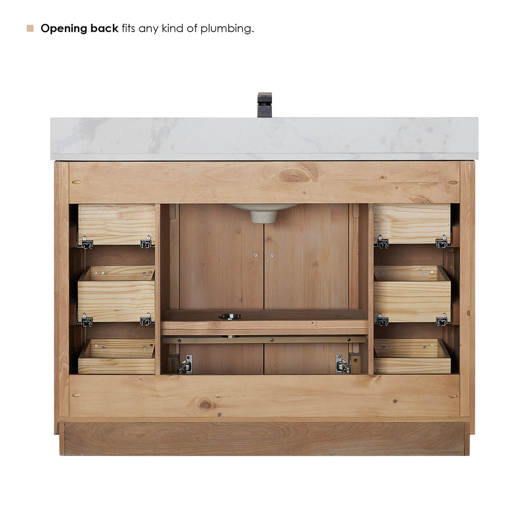 Floral 48" Single Bathroom Vanity