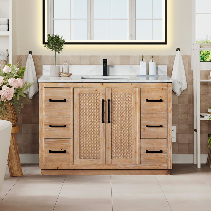 Floral 48" Single Bathroom Vanity