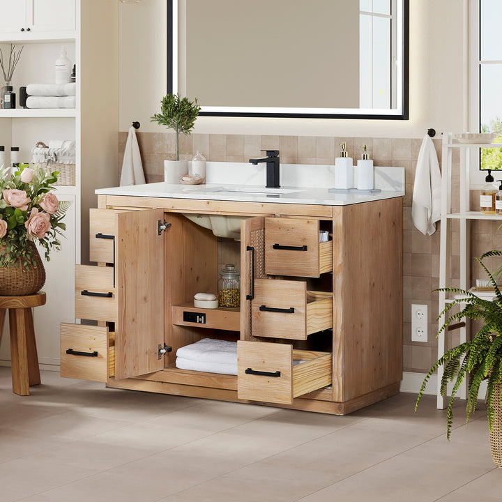 Floral 48" Single Bathroom Vanity